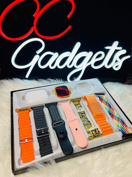 H20 Ultra With 7 Straps and Airpods