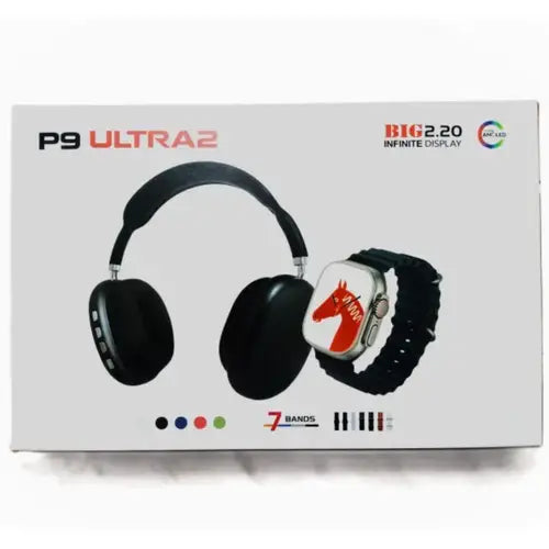 P9 Ultra 2 Smart Watch Combo With Headphones