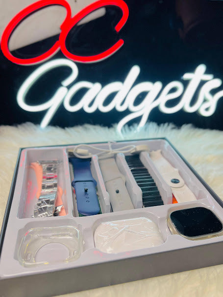 Ultra 2 Smart Watch β 10 Straps, Jelly Case & AirPods