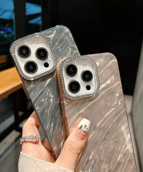 Pearl Diamond Case for iPhone – Elegant 3D Protection