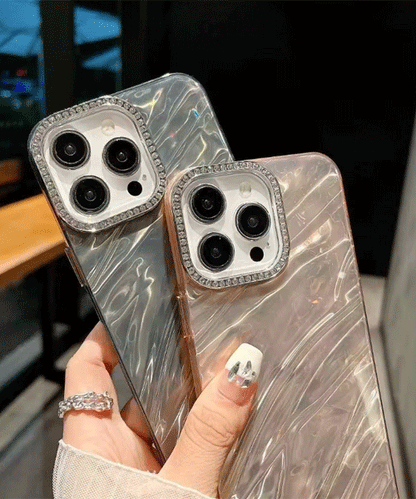 Pearl Diamond Case for iPhone – Elegant 3D Protection