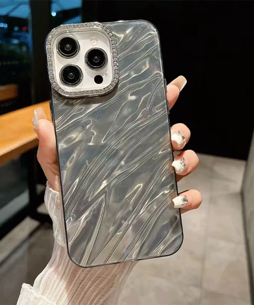 Pearl Diamond Case for iPhone – Elegant 3D Protection