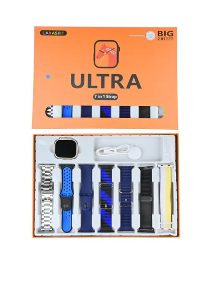 Laxasfit Ultra Smart Watch With 7 Straps