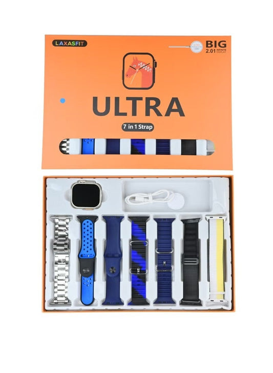 Laxasfit Ultra Smart Watch With 7 Straps