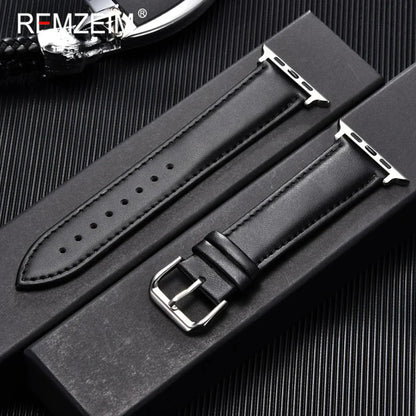 Simple Leather Straps – Fits 42/44/45/49mm Smart Watches