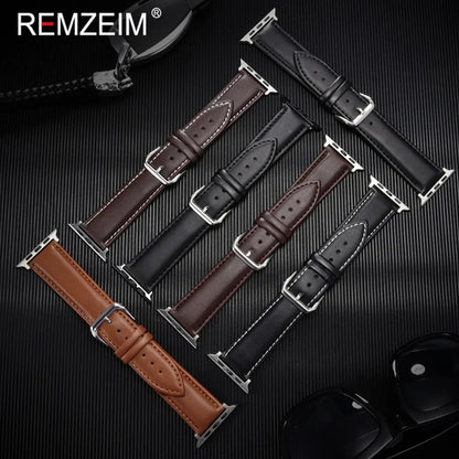 Simple Leather Straps – Fits 42/44/45/49mm Smart Watches
