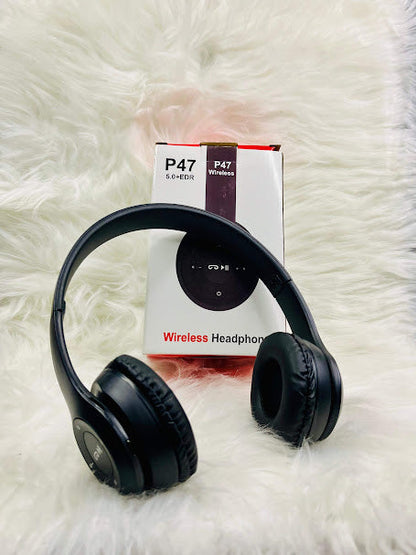 P47 Wireless Headphones – Foldable, Bluetooth & Lightweight