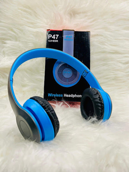 P47 Wireless Headphones – Foldable, Bluetooth & Lightweight