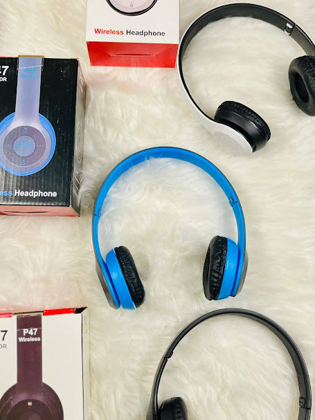 P47 Wireless Headphones – Foldable, Bluetooth & Lightweight