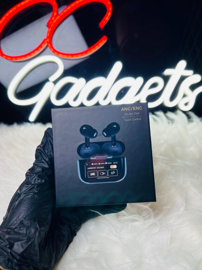 Black LED AirPods – LED Case, Touch Controls & Bass Sound