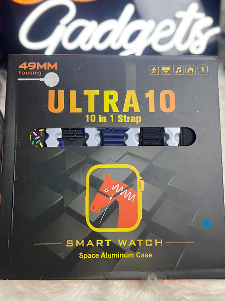 Ultra 10 Smart Watch – 10 Straps & Protective Jelly Case