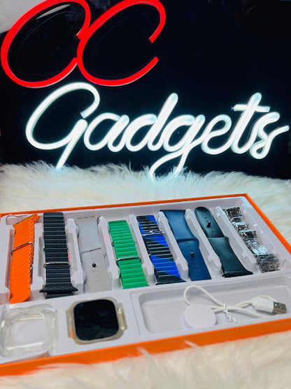 Y80 Ultra Smart Watch – 8 Interchangeable Straps