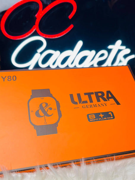 Y80 Ultra Smart Watch – 8 Interchangeable Straps